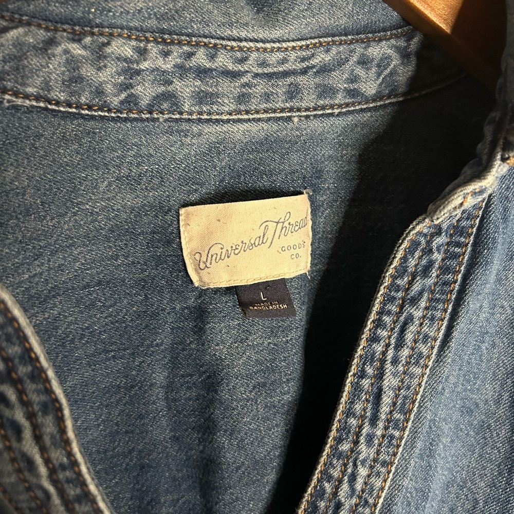 Universal Thread | Denim Popover Shirtdress With … - image 4